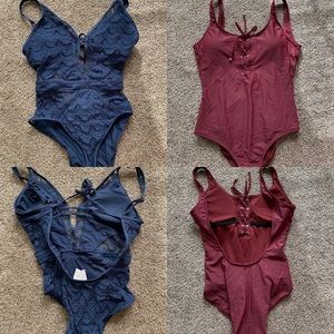 NWOT BECCA & MOSSIMO one piece swimsuit bundle